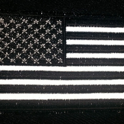 “Black & White American Flag” patch