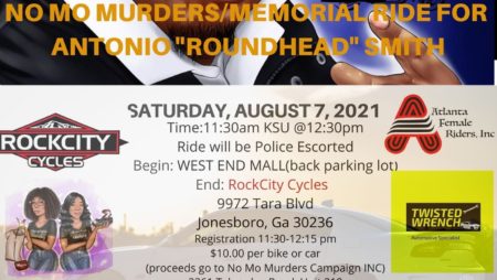 NO MO MURDERS/Memorial Ride (Police Escorted) for Antonio “Roundhead” Smith
